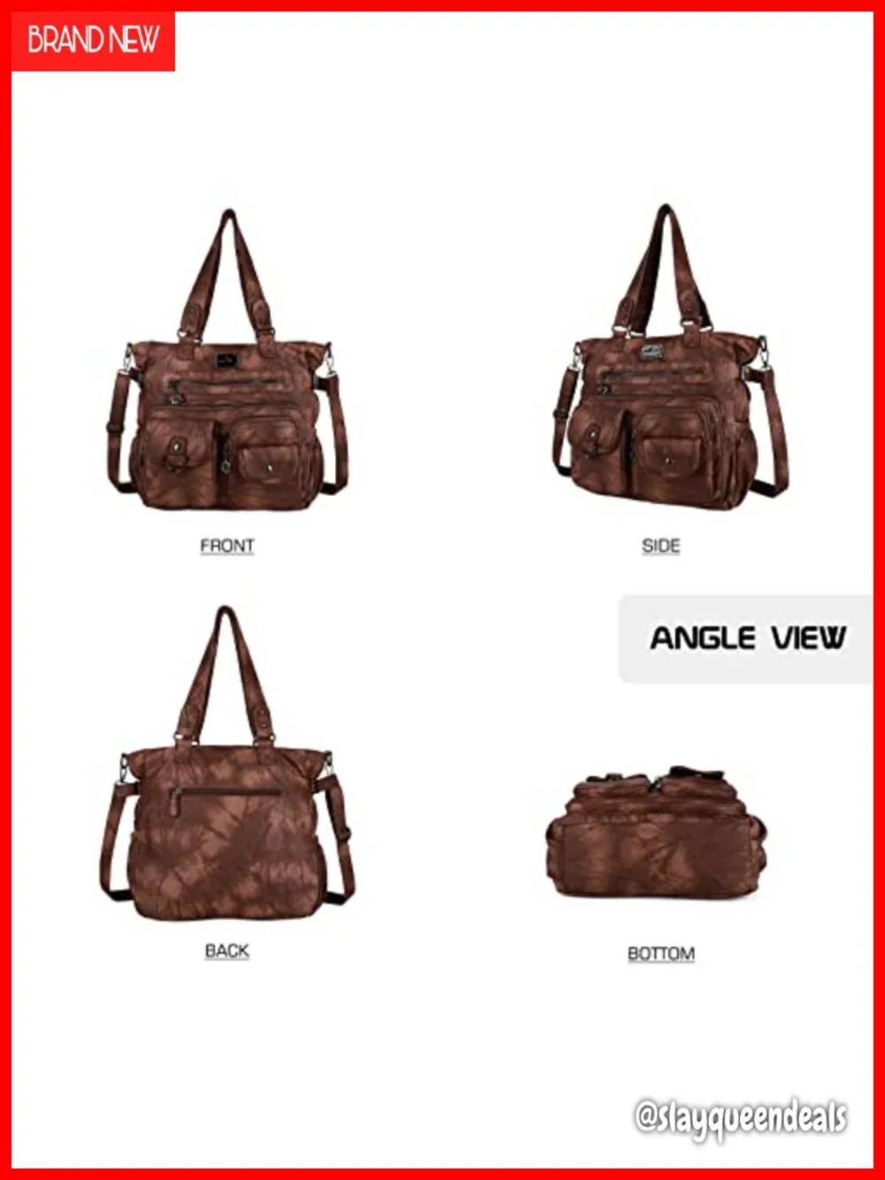 Large PU Leather Hobo Bag for Women Soft Waterproof Shoulder Crossbody Purse